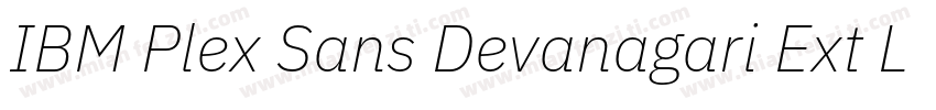 IBM Plex Sans Devanagari Ext Lt字体转换